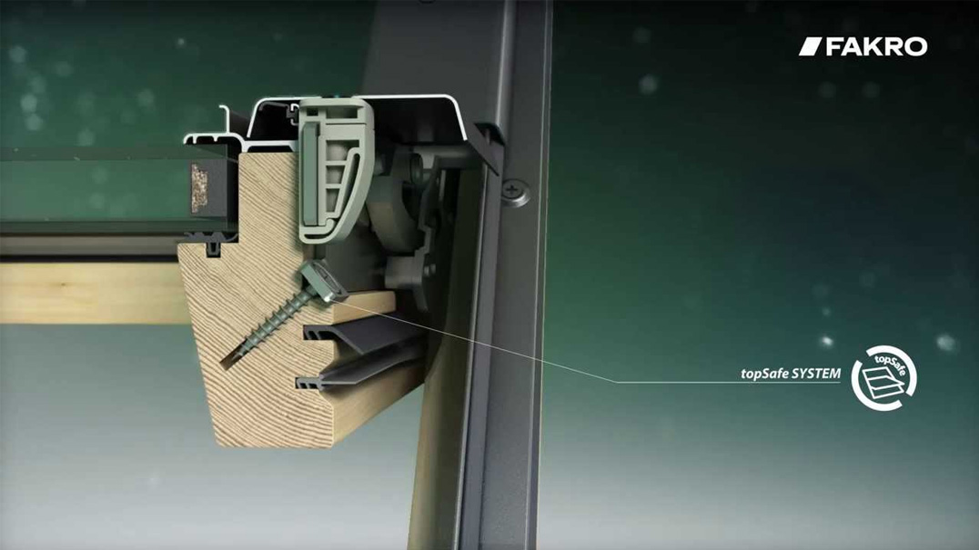 FAKRO topSafe biztonsági rendszer. FAKRO topSafe system