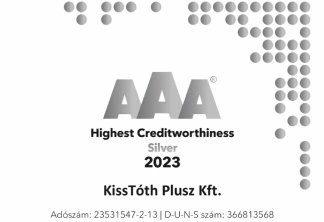 Megkaptuk a Dun & Bradstreet AAA minősítését!